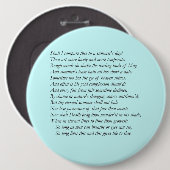 Sonnet # 18 van William Shakespeare Ronde Button 6,0 Cm (Voorkant /achterkant)