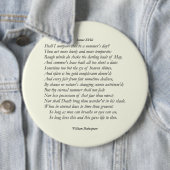 Sonnet # 18 van William Shakespeare Ronde Button 6,0 Cm (In situ)