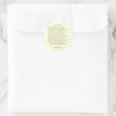Sonnet # 18 van William Shakespeare Ronde Sticker (Tas)