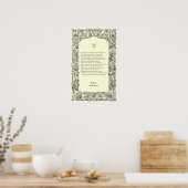 Sonnet # 20 van William Shakespeare Poster (Keuken)