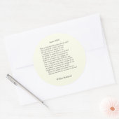 Sonnet # 24 van William Shakespeare Ronde Sticker (Envelop)
