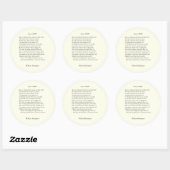 Sonnet # 24 van William Shakespeare Ronde Sticker (Vel)