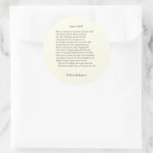 Sonnet # 24 van William Shakespeare Ronde Sticker (Tas)