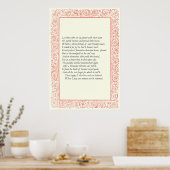 Sonnet # 25 van William Shakespeare Poster (Keuken)