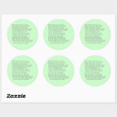 Sonnet # 27 van William Shakespeare Ronde Sticker (Vel)