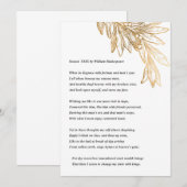 Sonnet 29 van William Shakespeare Note Card Bedankkaart (Voorkant / Achterkant)