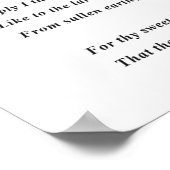 Sonnet 29 van William Shakespeare Poster (Hoek)