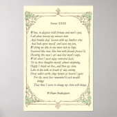 Sonnet # 29 van William Shakespeare Poster (Voorkant)
