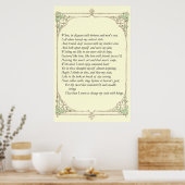 Sonnet # 29 van William Shakespeare Poster (Keuken)