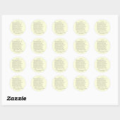 Sonnet # 29 van William Shakespeare Ronde Sticker (Vel)