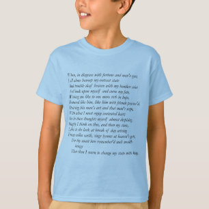 Sonnet # 29 van William Shakespeare T-shirt