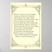 Sonnet # 30 van William Shakespeare Poster (Voorkant)