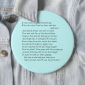 Sonnet # 32 van William Shakespeare Ronde Button 6,0 Cm (In situ)
