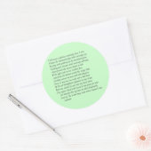 Sonnet # 33 door William Shakespeare Ronde Sticker (Envelop)