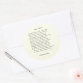 Sonnet # 34 van William Shakespeare Ronde Sticker (Envelop)