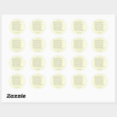 Sonnet # 34 van William Shakespeare Ronde Sticker (Vel)