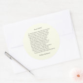 Sonnet # 35 door William Shakespeare Ronde Sticker (Envelop)