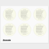 Sonnet # 35 door William Shakespeare Ronde Sticker (Vel)