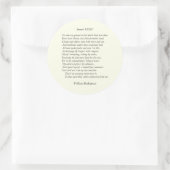 Sonnet # 35 door William Shakespeare Ronde Sticker (Tas)