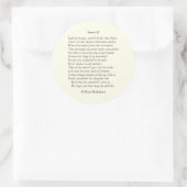 Sonnet # 3 van William Shakespeare Ronde Sticker (Tas)