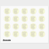 Sonnet # 3 van William Shakespeare Ronde Sticker (Vel)