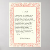 Sonnet # 43 van William Shakespeare Poster (Voorkant)