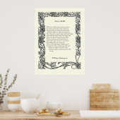 Sonnet # 43 van William Shakespeare Poster (Keuken)