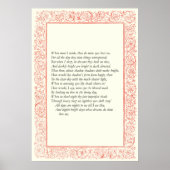 Sonnet # 43 van William Shakespeare Poster (Voorkant)