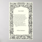 Sonnet # 43 van William Shakespeare Poster (Voorkant)