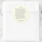 Sonnet # 43 van William Shakespeare Ronde Sticker (Tas)