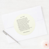 Sonnet # 49 van William Shakespeare Ronde Sticker (Envelop)