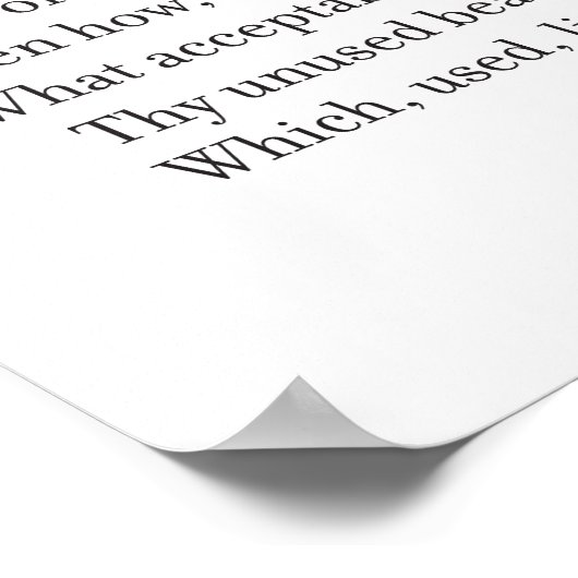 Sonnet 4 door William Shakespeare Poster (Hoek)