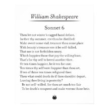 Sonnet 6 door William Shakespeare