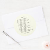 Sonnet # 6 van William Shakespeare Ronde Sticker (Envelop)