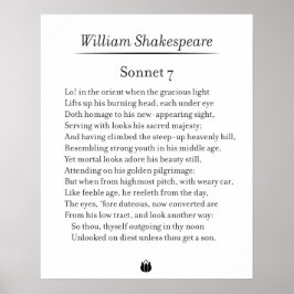 Sonnet 7 door William Shakespeare Poster