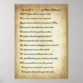 Sonnet No. 18 van William Shakespeare Poster (Voorkant)