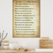 Sonnet No. 29 van William Shakespeare Poster (Keuken)