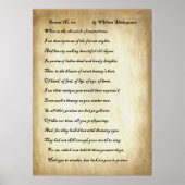 Sonnet nr. 106 van William Shakespeare Poster (Voorkant)