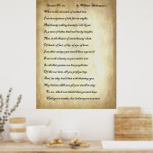 Sonnet nr. 106 van William Shakespeare Poster (Keuken)