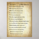 Sonnet nr. 116 van William Shakespeare Poster (Voorkant)
