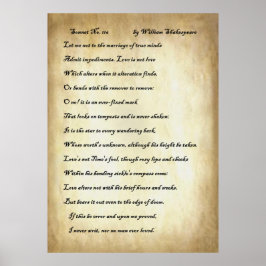Sonnet nr. 116 van William Shakespeare Poster