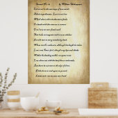 Sonnet nr. 116 van William Shakespeare Poster (Keuken)