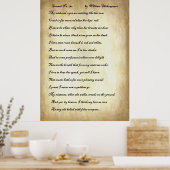 Sonnet nr. 130 van William Shakespeare Poster (Keuken)