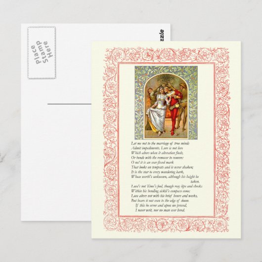 Sonnet Number 116 van William Shakespeare Briefkaa Briefkaart (Voorkant / Achterkant)