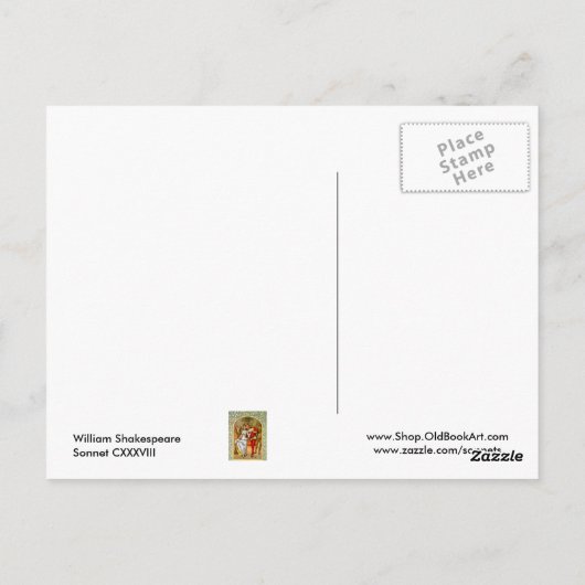 Sonnet Number 138 van William Shakespeare Briefkaart (Achterkant)