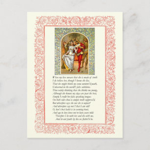 Sonnet Number 138 van William Shakespeare Briefkaart