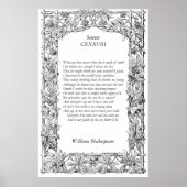 Sonnet Number 138 van William Shakespeare Poster (Voorkant)