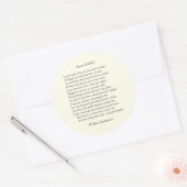 Sonnet Nummer 36 van William Shakespeare Ronde Sticker (Envelop)