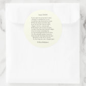 Sonnet Nummer 36 van William Shakespeare Ronde Sticker (Tas)