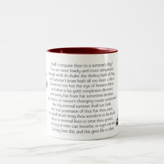 Sonnet Shakespeare 18 | Mok van tweetone koffie (Center)
